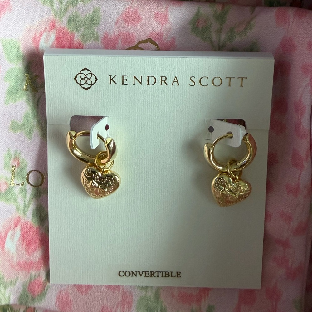 Kendra Scott x LoveShackFancy Heart Huggie Earrings